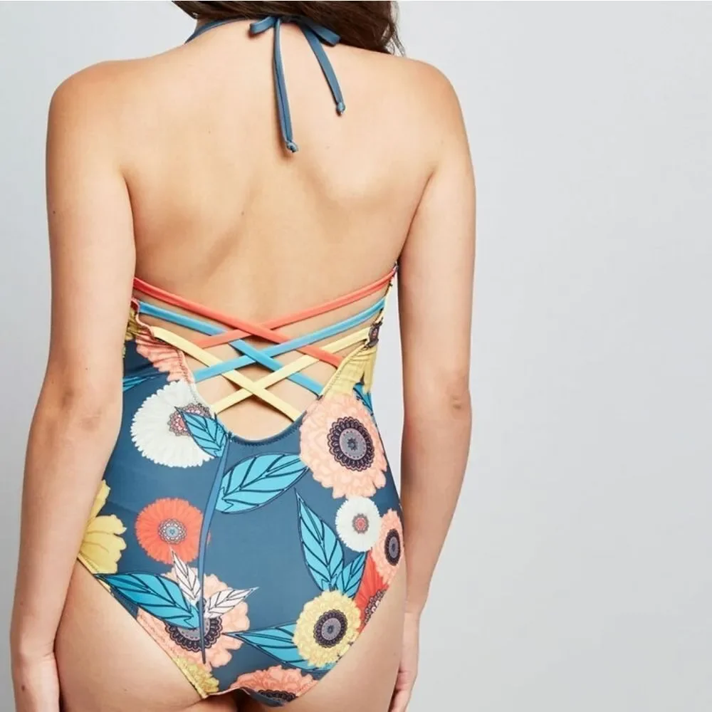 Modcloth The‎ Tereza One-Piece Floral SwimsuitS